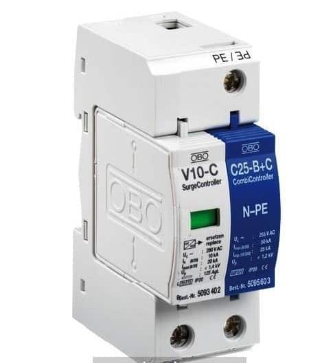 V10-C 1+NPE-280 (280V, 1P+NPE, In 10kA, Imax 20kA) trước những thiết bị đầu cuối