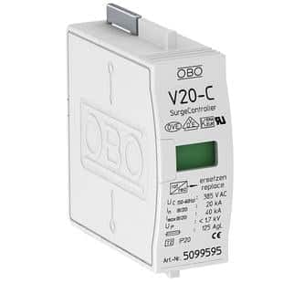 OBO V20-C/0-385 : Modul thay thế chống sét 40kA ( Chống xung lan truyền ( xung 8/20 ) trên đường nguồn cho tủ nhắn