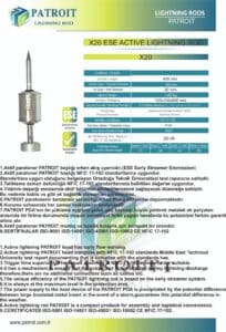Kim thu sét patroit eco, đế cách điện