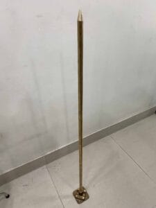 Cột thu lôi bằng đồng thau D16 dùng trong hệ thống chống sét